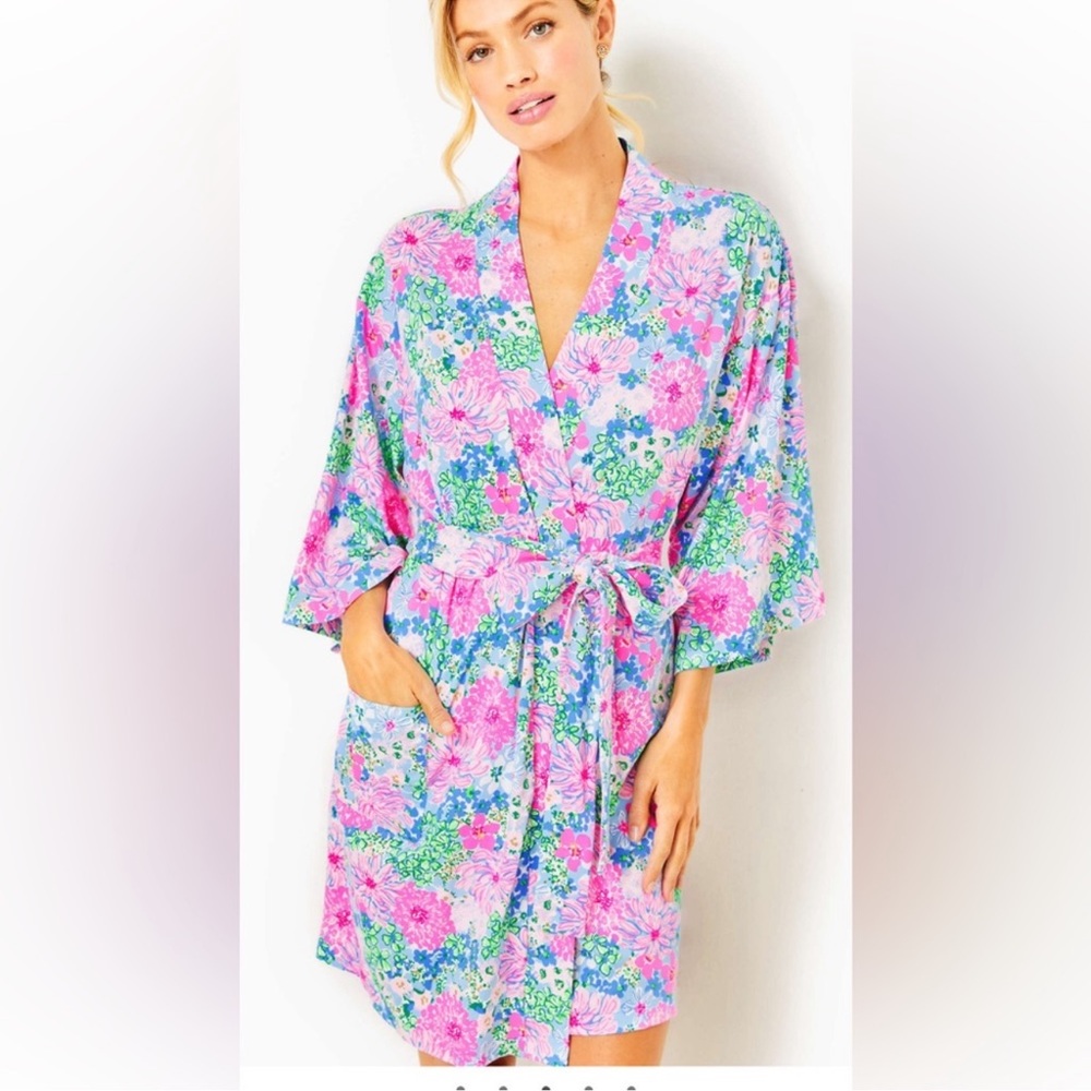 NWOT- ELAINE KNIT ROBE, MULTI LIL SOIREE ALL - Picture 1 of 2